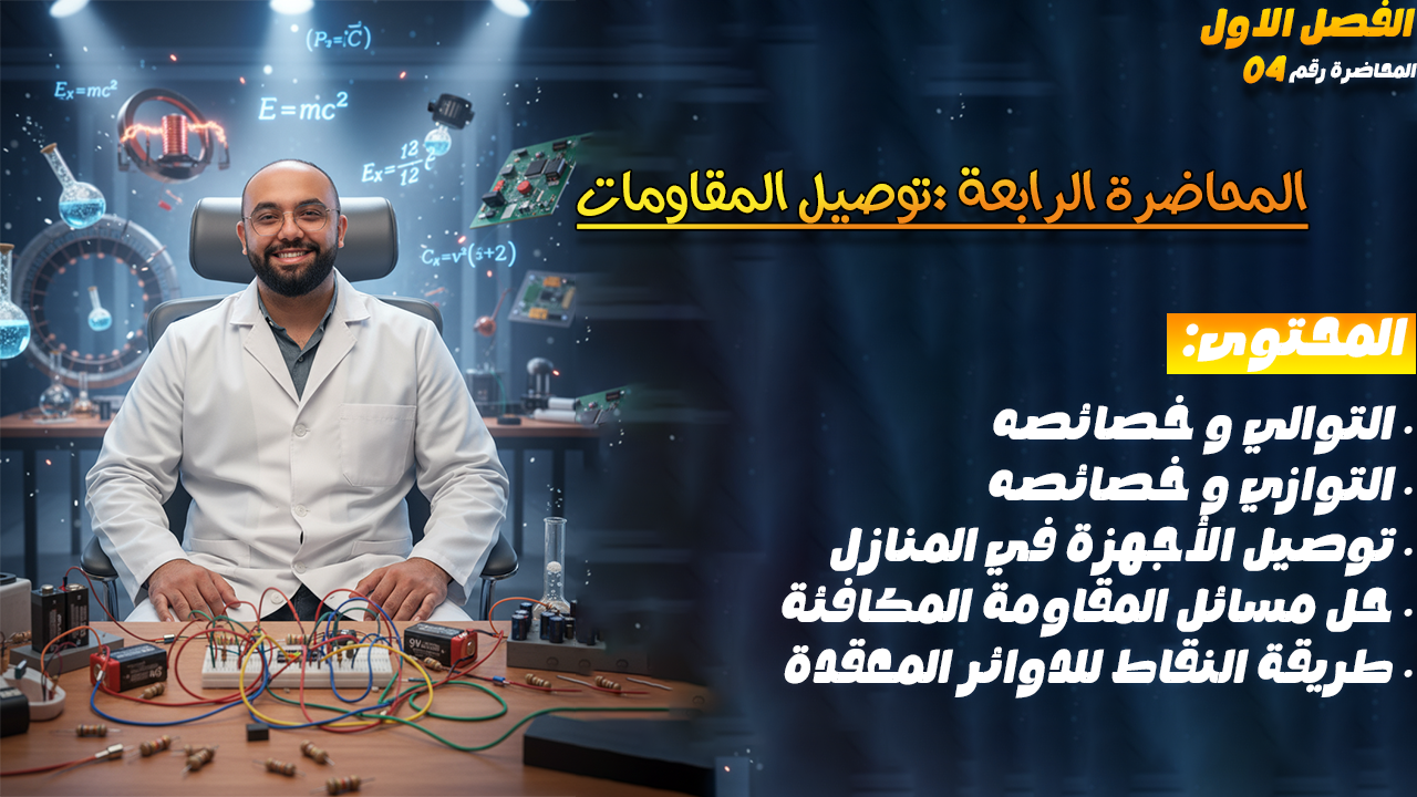 شرح المحاضرة 4 | توصيل المقاومات “اهم حصة في المنهج” | ٣ث